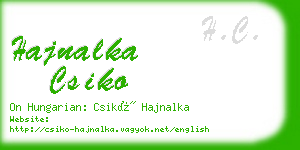 hajnalka csiko business card